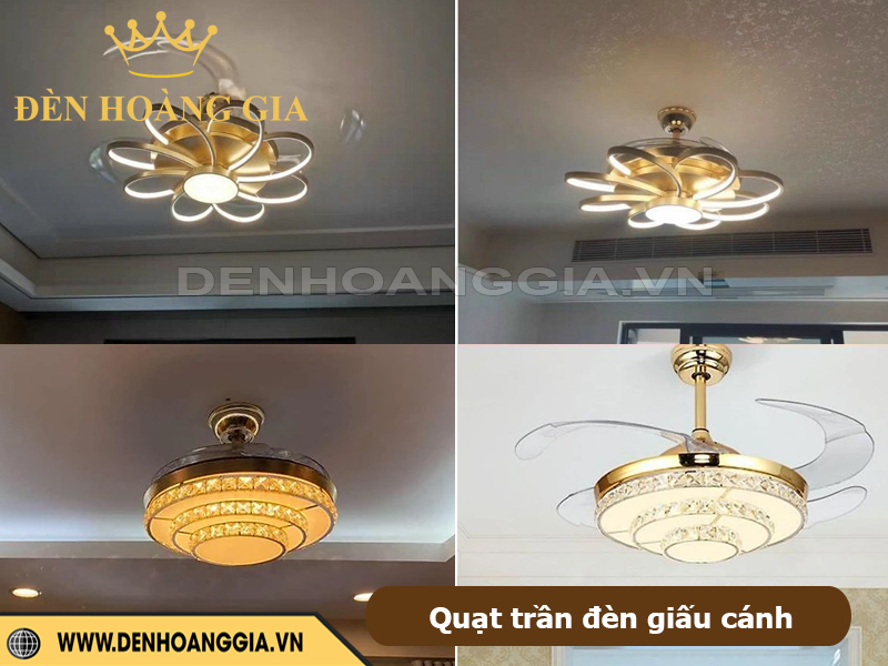 Quạt trần đèn giấu cánh