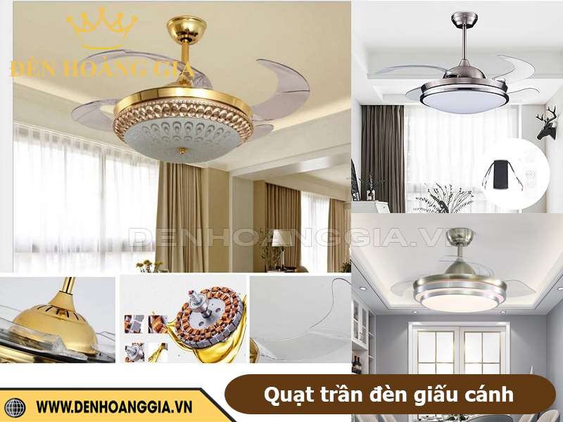 Quạt trần đèn giấu cánh