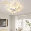 Quạt trần đèn trang trí hình vuông DHG-QTD8859-V