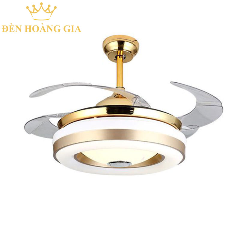Quạt trần đèn trang trí loa nhạc Rolux-QTD-9118