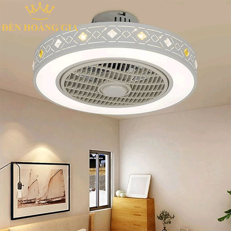 Quạt trần đèn trang trí Rolux-QTD-HQ8902