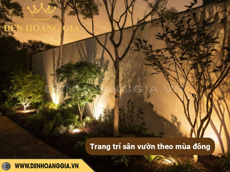 Trang trí sân vườn theo mùa đông