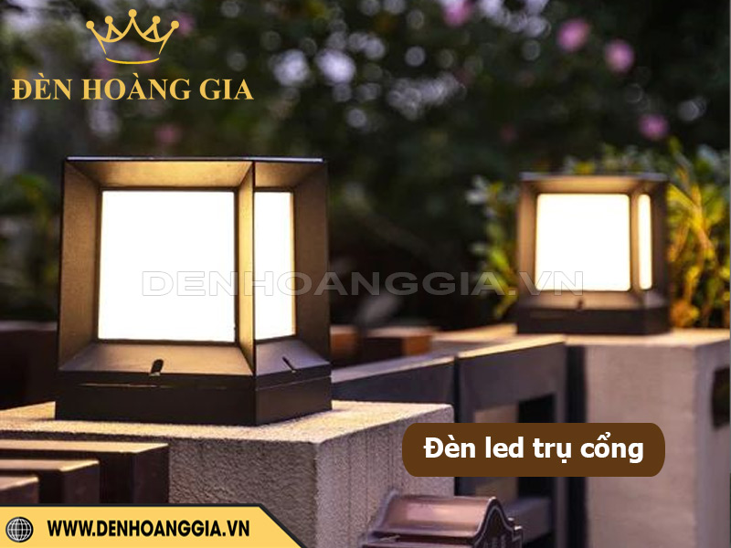 Đèn trụ cổng sân vườn nhà quê