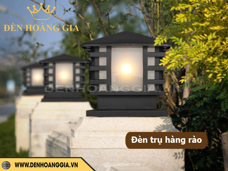 Đèn trụ hàng rào sân vườn nhà quê