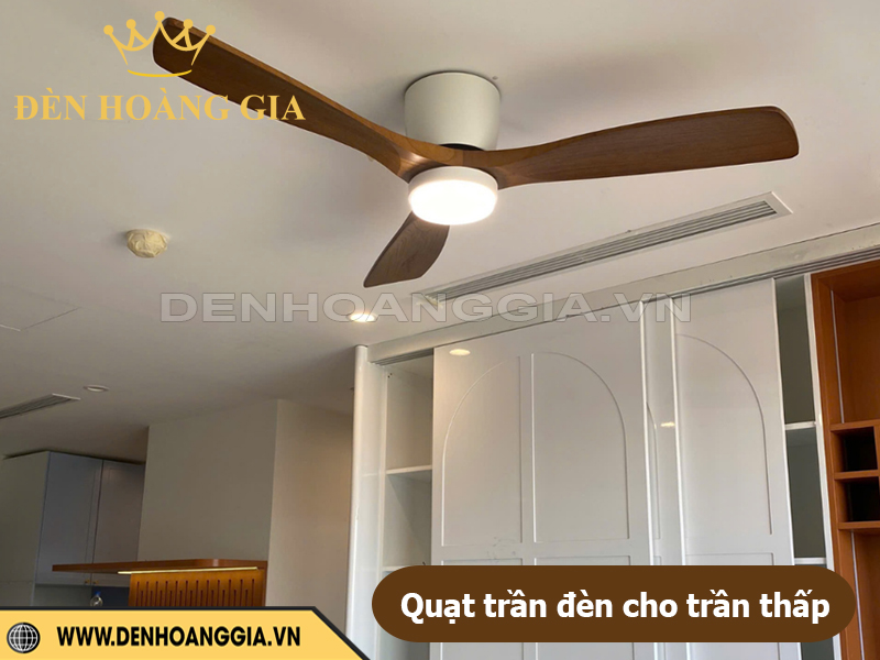 Quạt trần đèn cho trần thấp