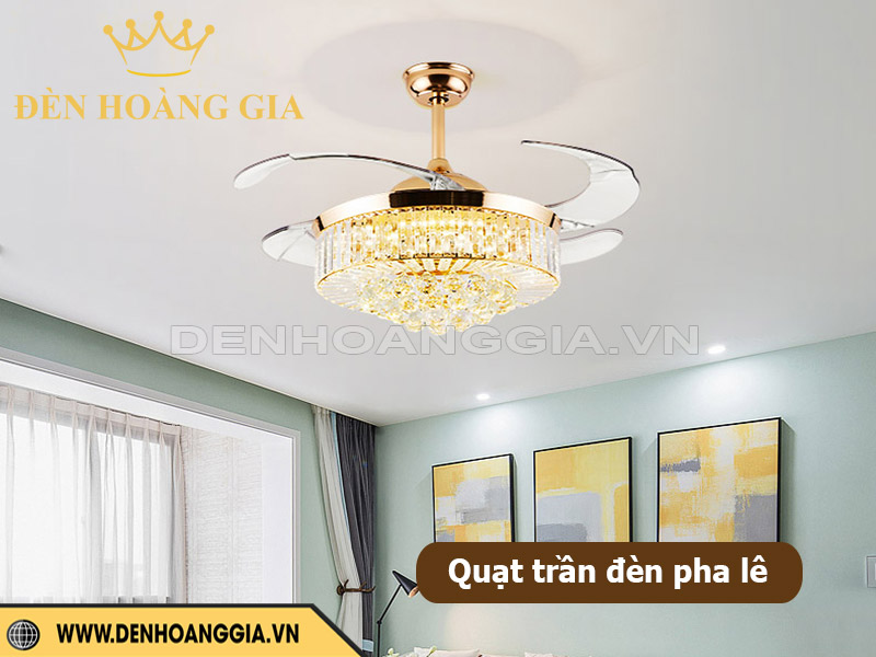 Quạt trần đèn pha lê có phù hợp với phong cách cổ điển