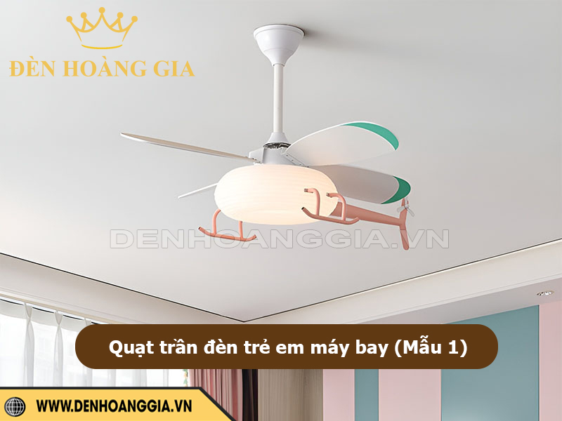 quạt trần đèn hình máy bay mẫu 1