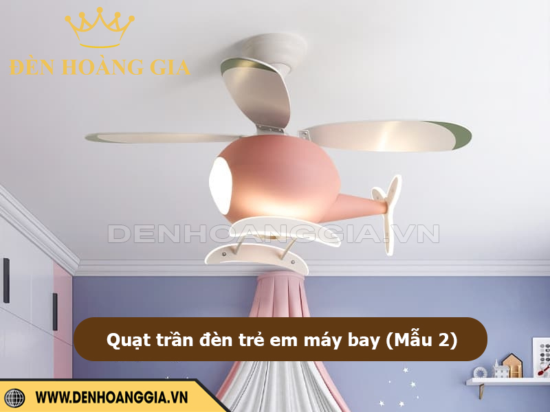 Quạt trần đèn hình máy bay mẫu 2