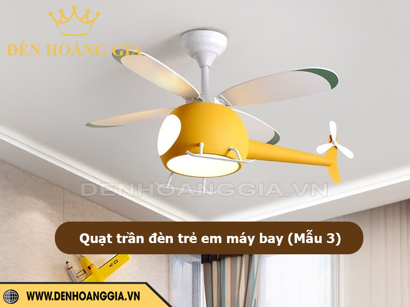 Quạt trần đèn hình máy bay mẫu 3