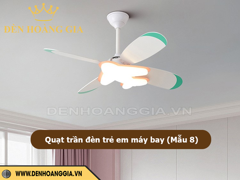 Quạt trần đèn hình máy bay mẫu 8