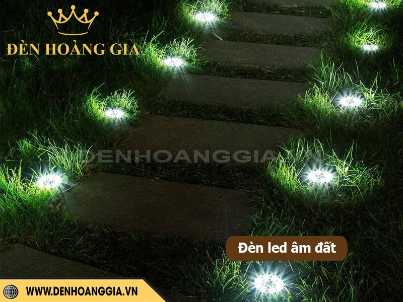 Đèn led âm đất chiếu sáng lối đi
