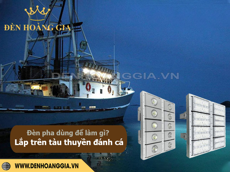 Lắp đèn pha led trên ngọn hải đăng, tàu thuyền