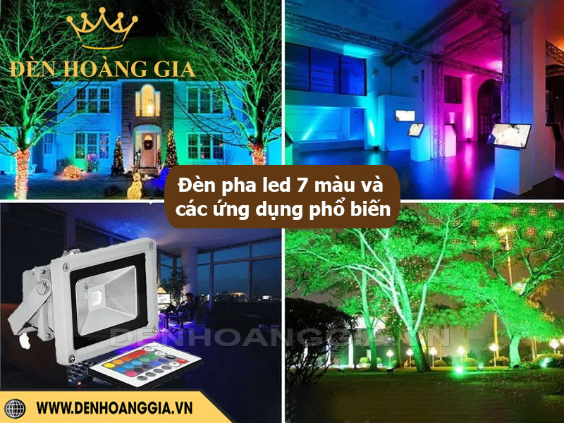 Đèn pha led 7 màu và các ứng dụng phổ biến