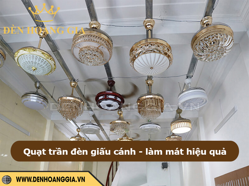 Quạt trần đèn giấu cánh làm mát hiệu quả