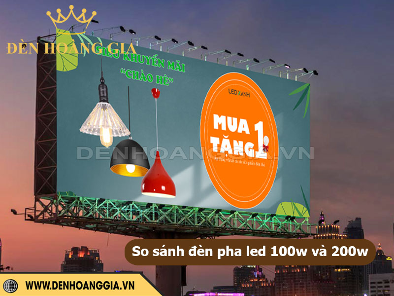 So sánh đèn pha LED 100W và 200W – nên chọn loại nào?