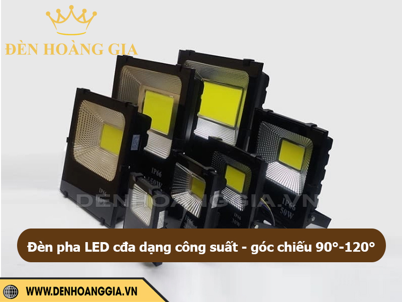 Đèn pha led đa dạng công suất, góc chiếu phủ rộng