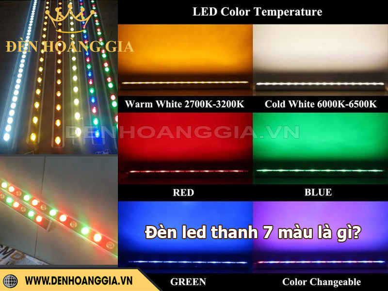 Đèn led thanh 7 màu là gì?