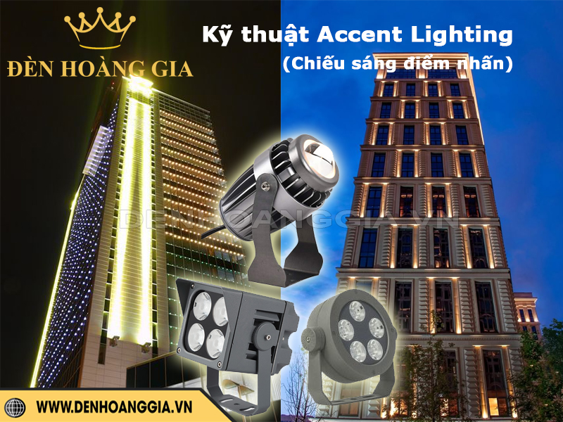Chiếu sáng điểm nhấn với đèn rọi cột