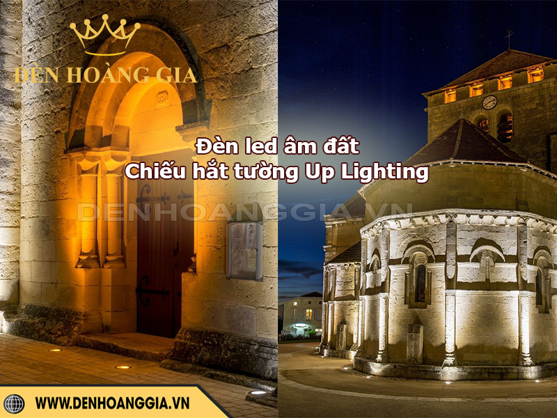 Đèn led âm đất chiếu hắt tường Up Lighting
