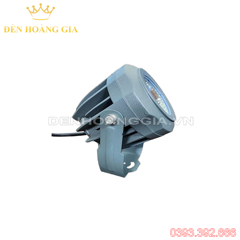 Đèn led chiếu cột hắt tường chiếu cây ngoài trời VIPO xám 10W