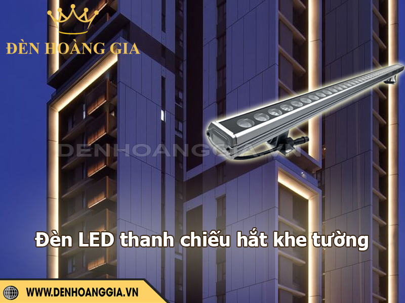 Đèn led thanh hắt sáng khe âm tường