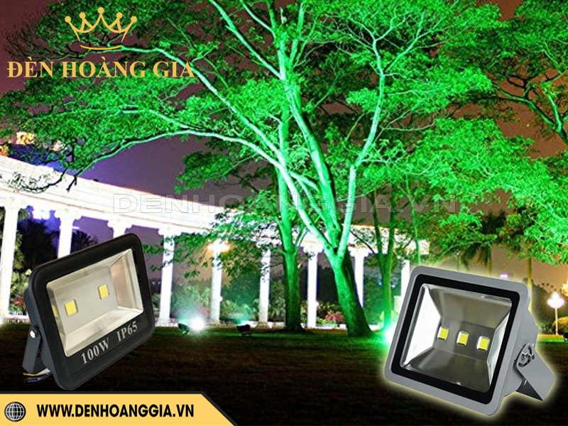 Đèn pha led chóa rộng chiếu sáng cảnh quan