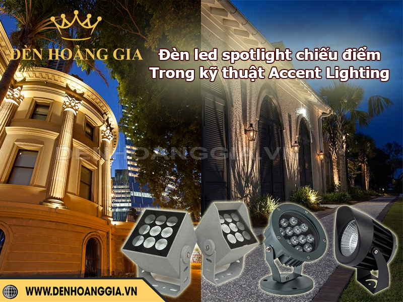 Đèn spotlight chiếu điểm trong kỹ thuật Accent Lighting