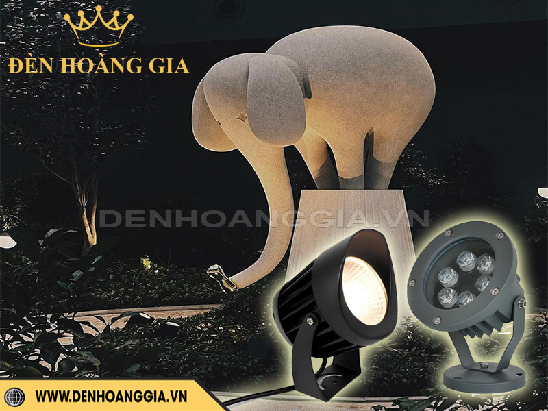 Đèn led spotlight chiếu điểm tượng đá