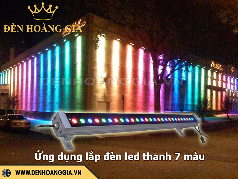 Ứng dụng lắp đèn led thanh 7 màu