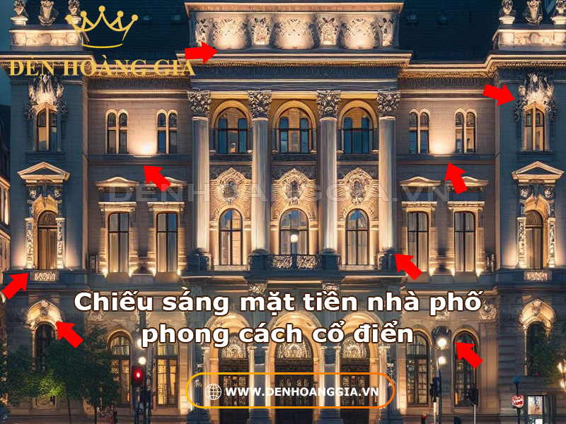 Phong cách chiếu sáng mặt tiền cổ điển