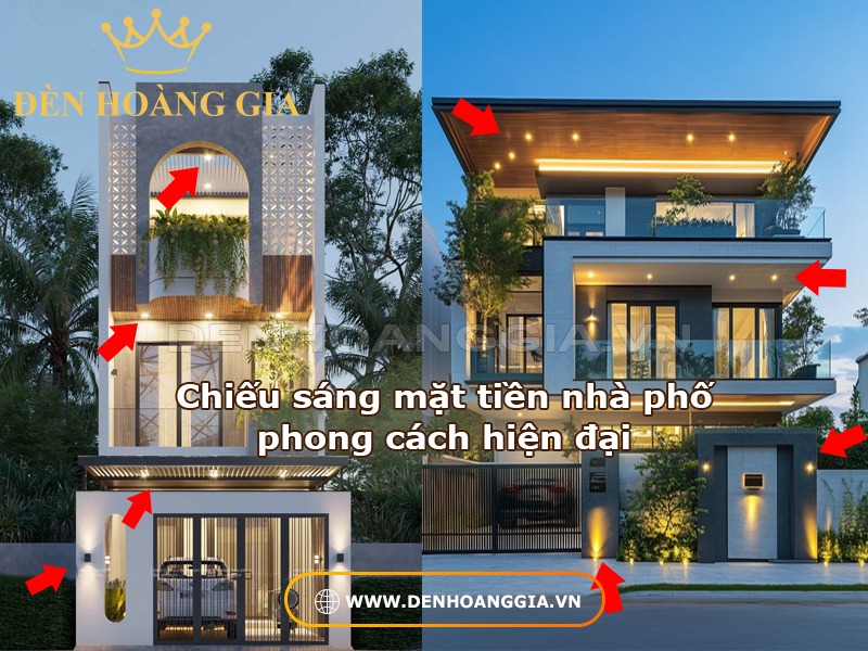 Phong cách chiếu sáng mặt tiền hiện đại