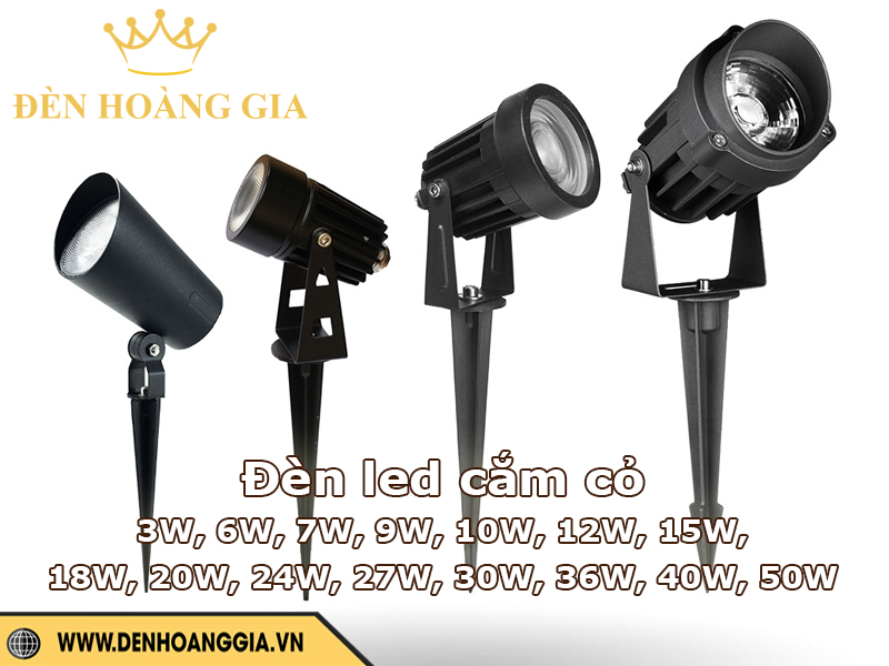 Các công suất đèn led cắm cỏ