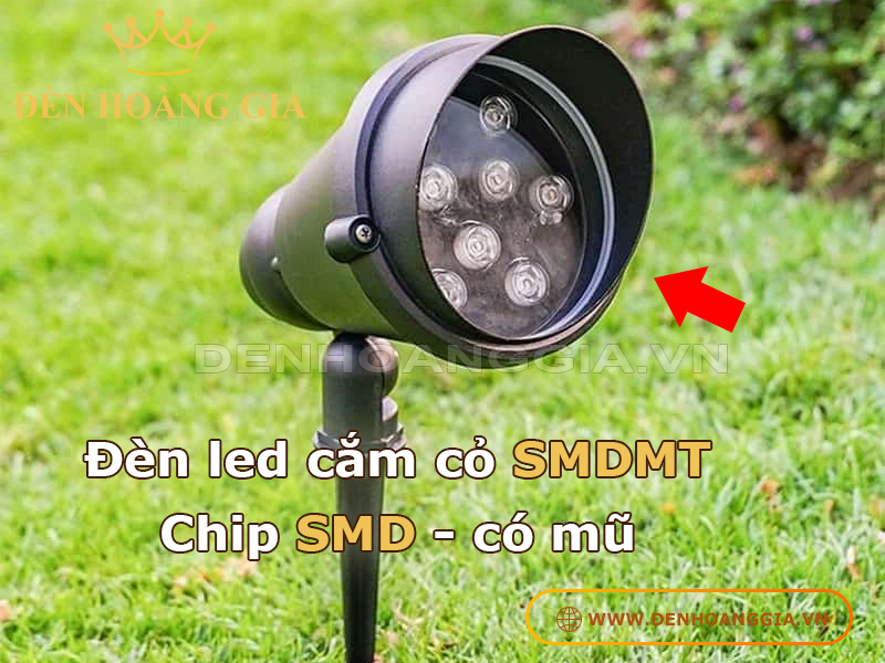 Đèn led cắm cỏ mũ to SMDMT