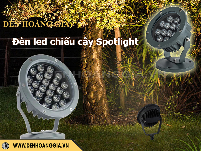 Đèn led chiếu cây Spotlight linh hoạt