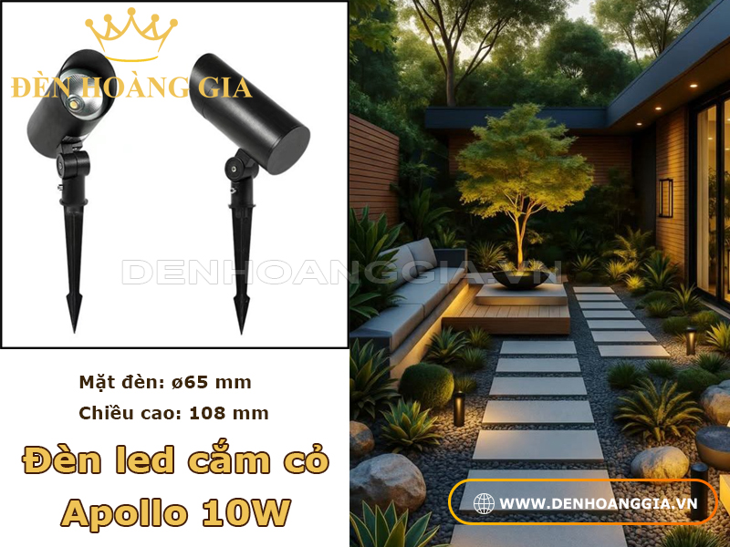 Đèn led cắm cỏ Apollo 10W