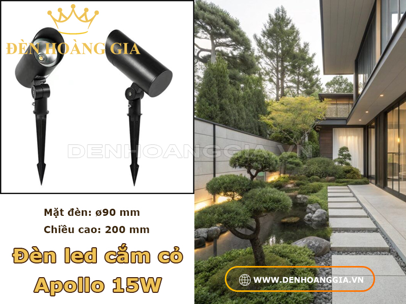 Đèn led cắm cỏ Apollo 15W