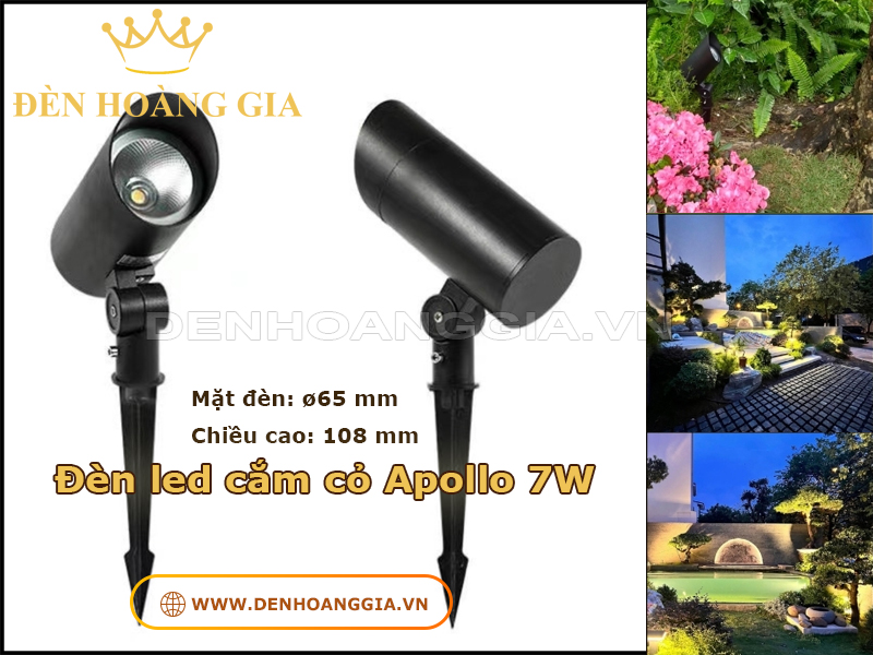 Đèn led cắm cỏ Apollo 7W