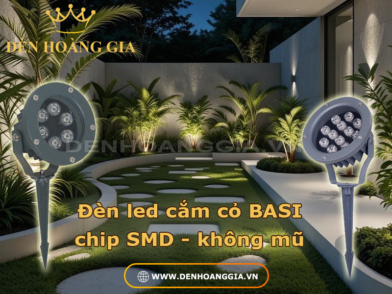 Đèn led cắm cỏ BASI chip SMD không mũ
