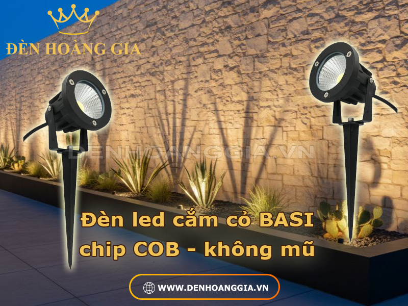 Đèn led cắm cỏ BASI chip COB không mũ
