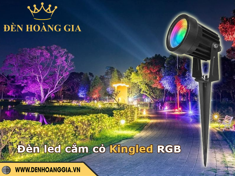 Đèn led cắm cỏ Kingled RGB