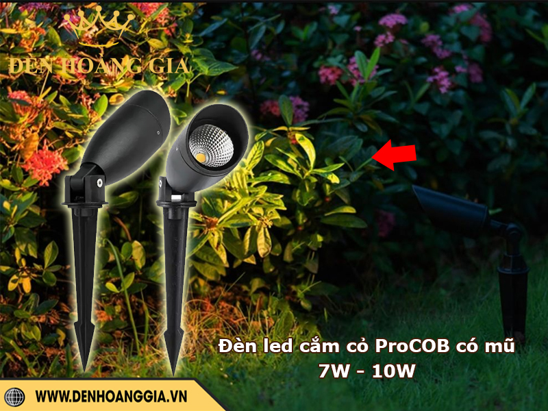 Đèn led cắm cỏ ProCOB có mũ
