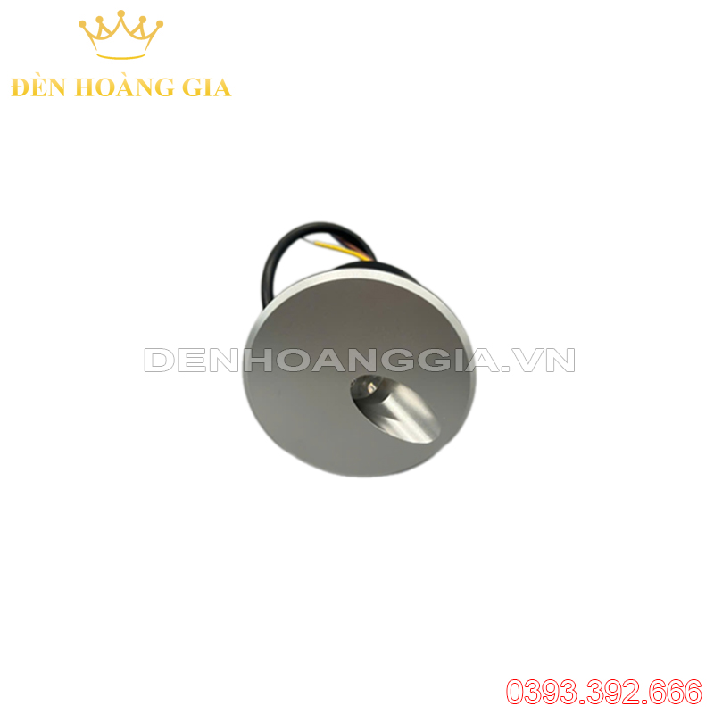 Đèn led chân cầu thang tròn cao cấp 2w (Mặt Inox – Trong nhà)