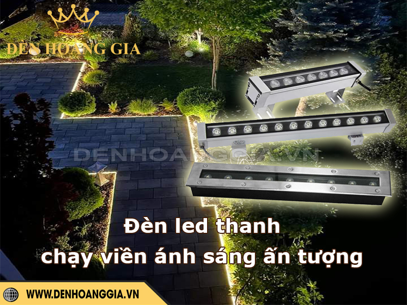 Đèn led thanh lắp chạy viền ánh sáng trong sân vườn hiệu quả