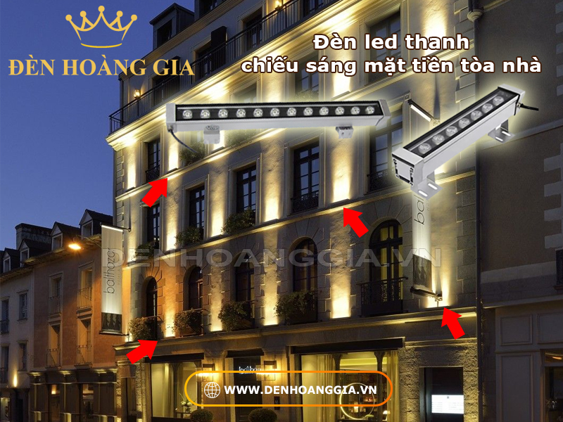 Đèn led thanh chiếu sáng mặt tiền ngoài trời hiệu quả
