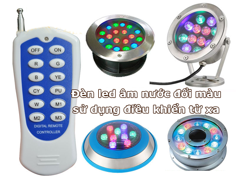 Đèn led âm nước điều khiển từ xa