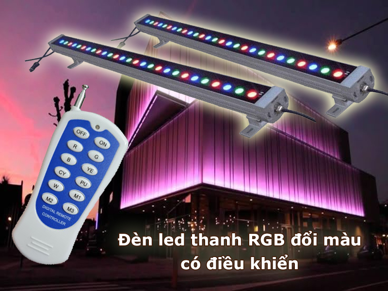 Đèn LED thanh đổi màu RGB có điều khiển