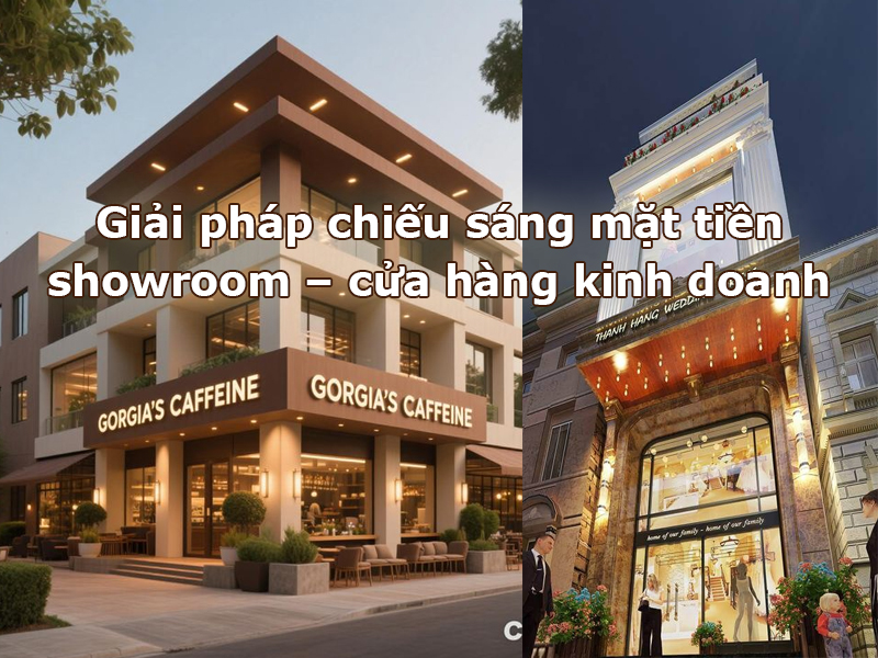 Giải pháp chiếu sáng mặt tiền showroom – cửa hàng kinh doanh
