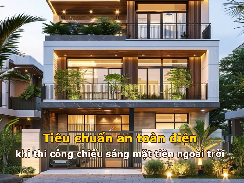 Tiêu chuẩn an toàn điện khi thi công chiếu sáng mặt tiền ngoài trời