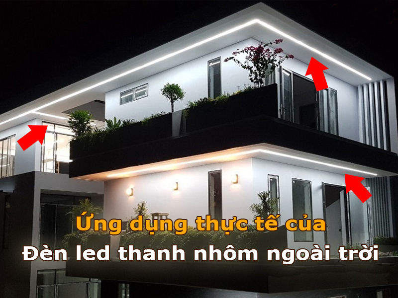 Ứng dụng thực tế của đèn led thanh nhôm trong chiếu sáng mặt tiền