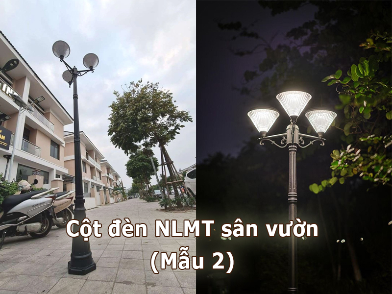 Cột đèn NLMT sân vườn (mẫu 2)